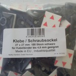 Klebesockel für Kabelbefestigung im Wohnmobil mittels Kabelbinder