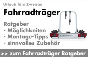 Fahrradträger fürs Wohnmobil am Heck, Heckgarage und Anhängerkupplung